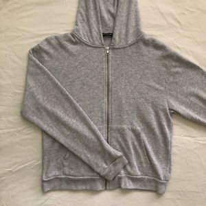 brandy melville grey zip up hoodie/jacket